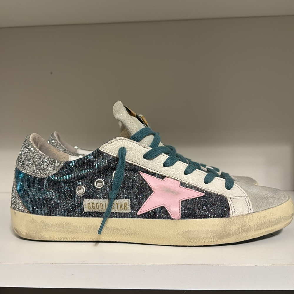 Golden Goose Super-Star Purple Leopard. Sz. 40 Original Box